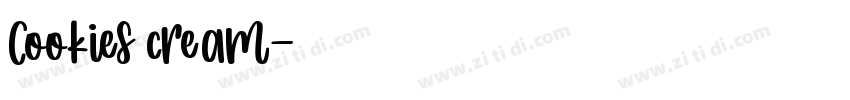 Cookies cream字体转换